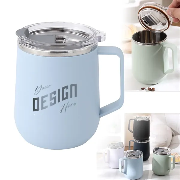 Insulated Coffee Mug with Lid and Handle 17oz - Insulated Coffee Mug with Lid and Handle 17oz - Image 0 of 3