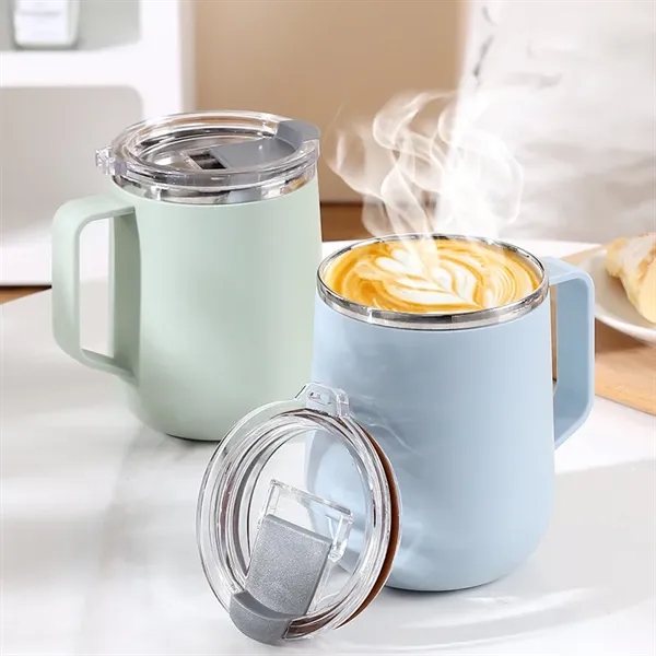 Insulated Coffee Mug with Lid and Handle 17oz - Insulated Coffee Mug with Lid and Handle 17oz - Image 3 of 3