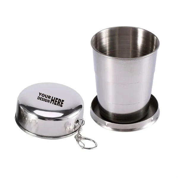 5oz Stainless Steel Folding Camping Cup - 5oz Stainless Steel Folding Camping Cup - Image 0 of 3