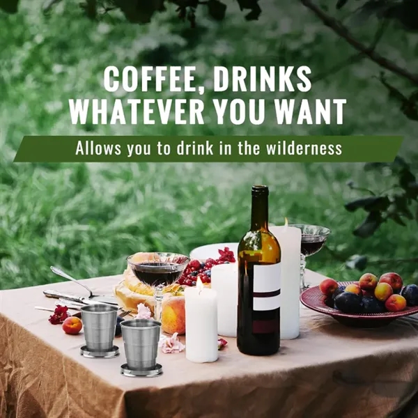 5oz Stainless Steel Folding Camping Cup - 5oz Stainless Steel Folding Camping Cup - Image 3 of 3