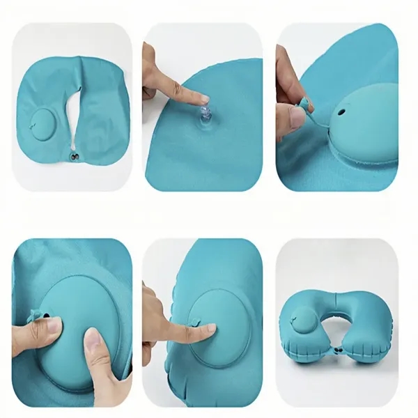 Milk Silk Inflatable Travel Neck Pillow - Milk Silk Inflatable Travel Neck Pillow - Image 3 of 4