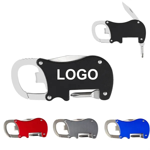 Bottle Opener Carabiner With Screwdriver & Knife - Bottle Opener Carabiner With Screwdriver & Knife - Image 0 of 5