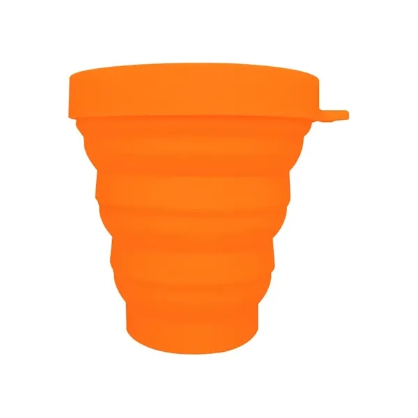 Folding Silicone Cup With Lids - Folding Silicone Cup With Lids - Image 1 of 10