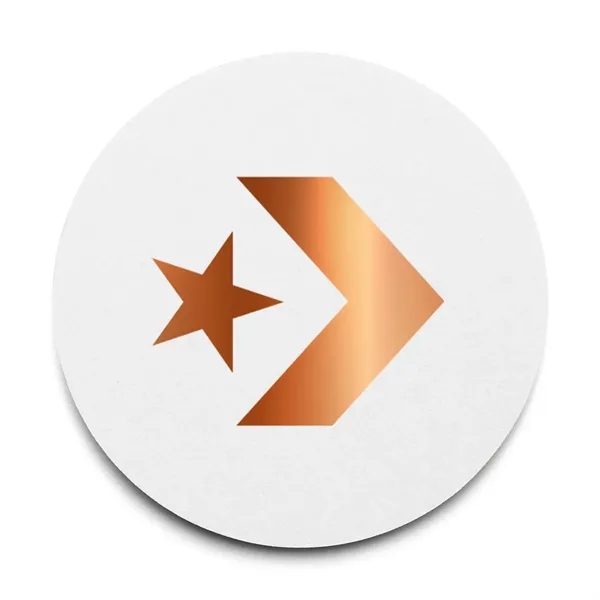 40 pt. Pulpboard Coaster, 3.5" Round, Foil Stamped - 40 pt. Pulpboard Coaster, 3.5" Round, Foil Stamped - Image 0 of 1