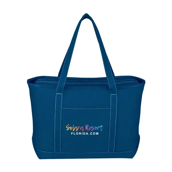 Full Color Large Starboard Cotton Canvas Tote Bag - Full Color Large Starboard Cotton Canvas Tote Bag - Image 4 of 6