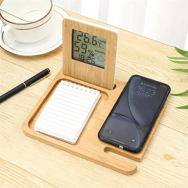3-in-1 Wooden Desk Organizer - 3-in-1 Wooden Desk Organizer - Image 1 of 3