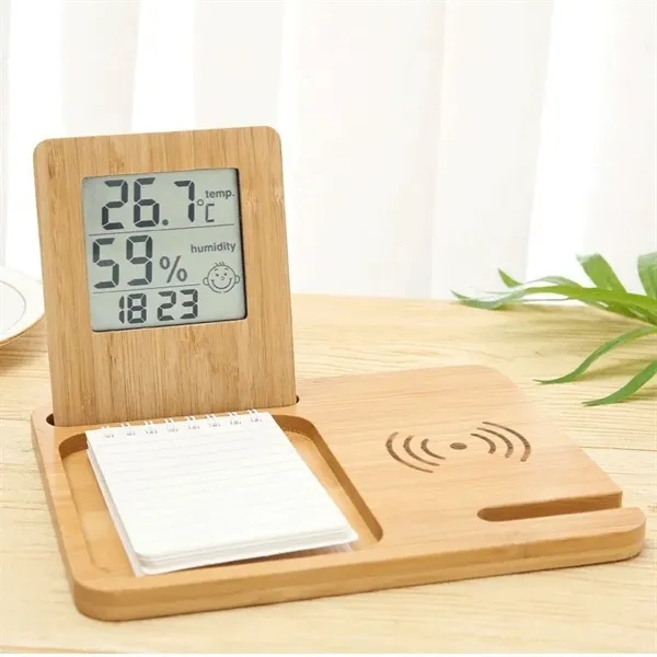 3-in-1 Wooden Desk Organizer - 3-in-1 Wooden Desk Organizer - Image 2 of 3