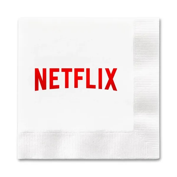 Foil Stamped 3-Ply White Luncheon Napkin - Foil Stamped 3-Ply White Luncheon Napkin - Image 0 of 1