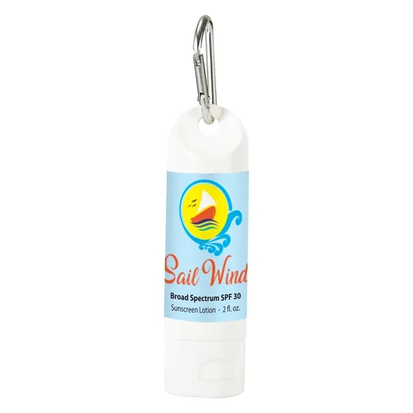 2 Oz. SPF 30 Sunscreen Lotion Carabiner Bottle - 2 Oz. SPF 30 Sunscreen Lotion Carabiner Bottle - Image 1 of 2