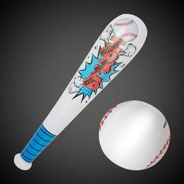 Light Up Bat and Baseball Inflatable Set(imprintable) - Light Up Bat and Baseball Inflatable Set(imprintable) - Image 3 of 7