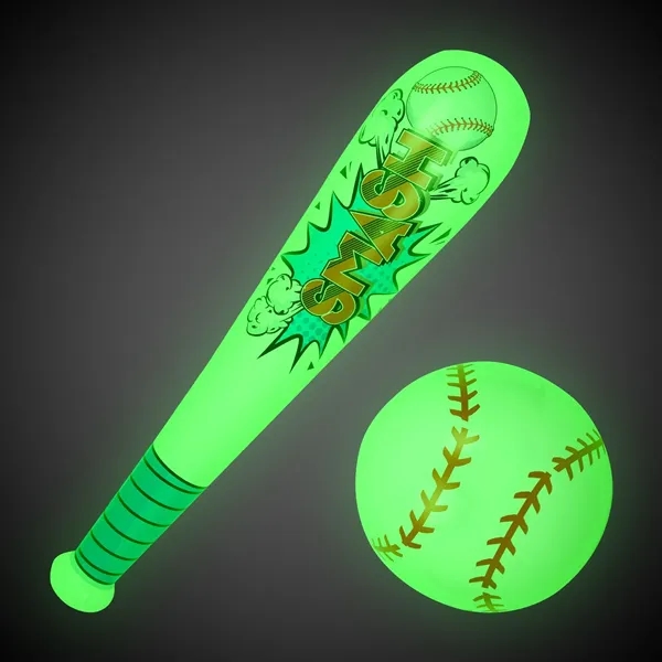 Light Up Bat and Baseball Inflatable Set(imprintable) - Light Up Bat and Baseball Inflatable Set(imprintable) - Image 4 of 7