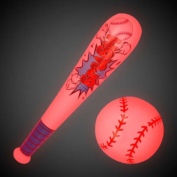 Light Up Bat and Baseball Inflatable Set(imprintable) - Light Up Bat and Baseball Inflatable Set(imprintable) - Image 5 of 7