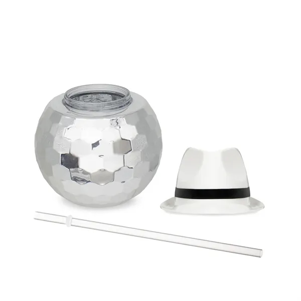 Disco Ball Cup Silver w/Straw/Hat(option)(Imprintable) - Disco Ball Cup Silver w/Straw/Hat(option)(Imprintable) - Image 7 of 7