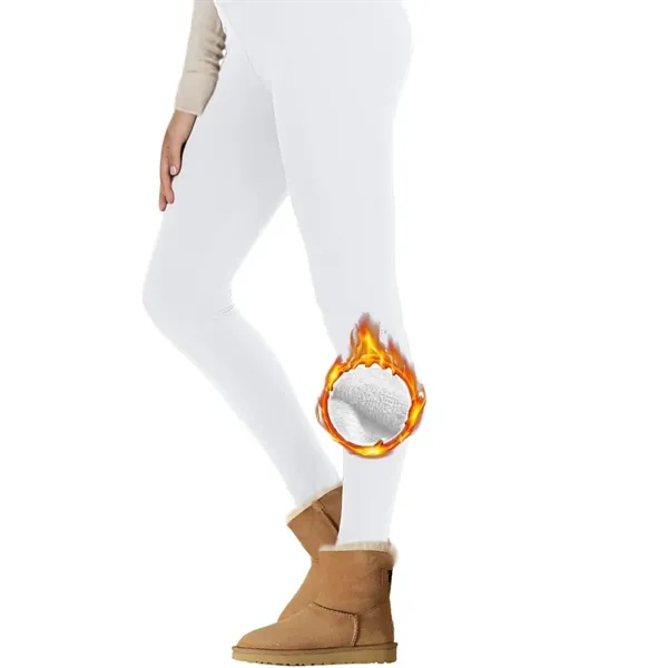 Warm High-Waist Yoga Pants - Fleece Leggings - Warm High-Waist Yoga Pants - Fleece Leggings - Image 9 of 14