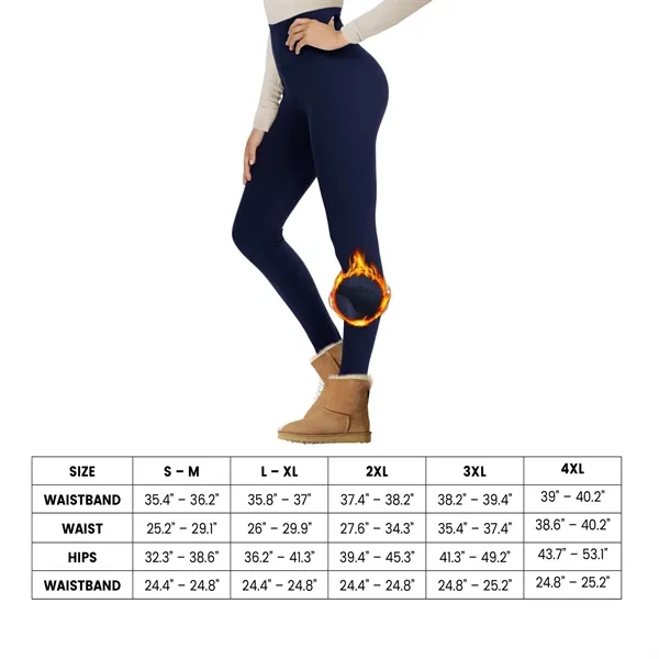 Warm High-Waist Yoga Pants - Fleece Leggings - Warm High-Waist Yoga Pants - Fleece Leggings - Image 1 of 14