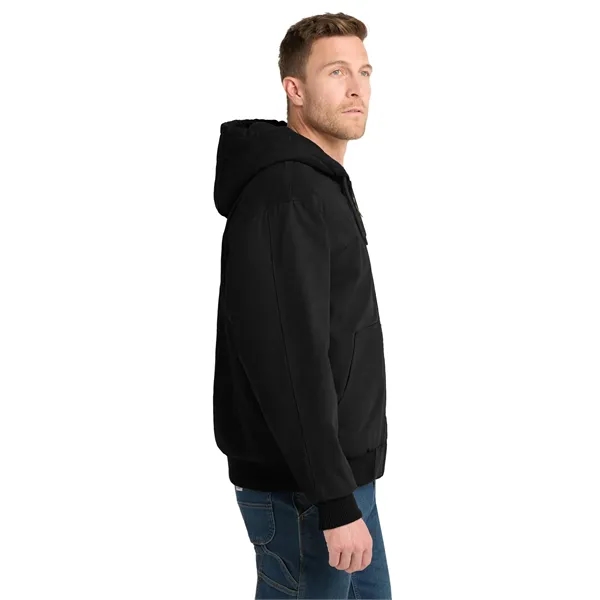 CornerStone Washed Duck Cloth Insulated Hooded Work Jacket. - CornerStone Washed Duck Cloth Insulated Hooded Work Jacket. - Image 3 of 19