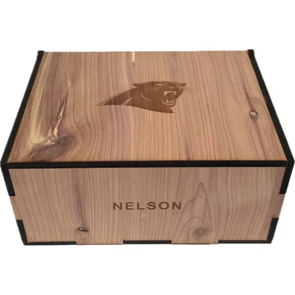 Handcrafted Modern Branded Cedar Box, Locally Sourced - Handcrafted Modern Branded Cedar Box, Locally Sourced - Image 0 of 1