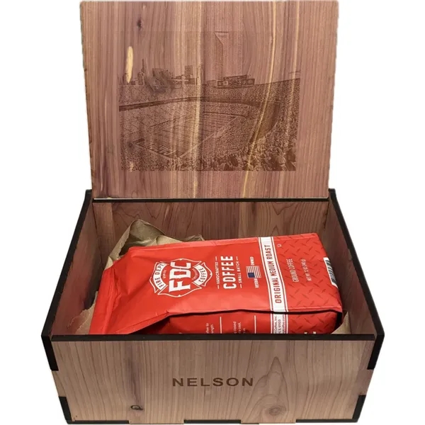 Handcrafted Modern Branded Cedar Box, Locally Sourced - Handcrafted Modern Branded Cedar Box, Locally Sourced - Image 1 of 1