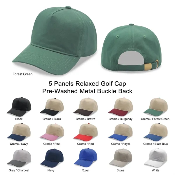 5 Panel Relaxed Golf Hat Dad Cap - 5 Panel Relaxed Golf Hat Dad Cap - Image 45 of 46