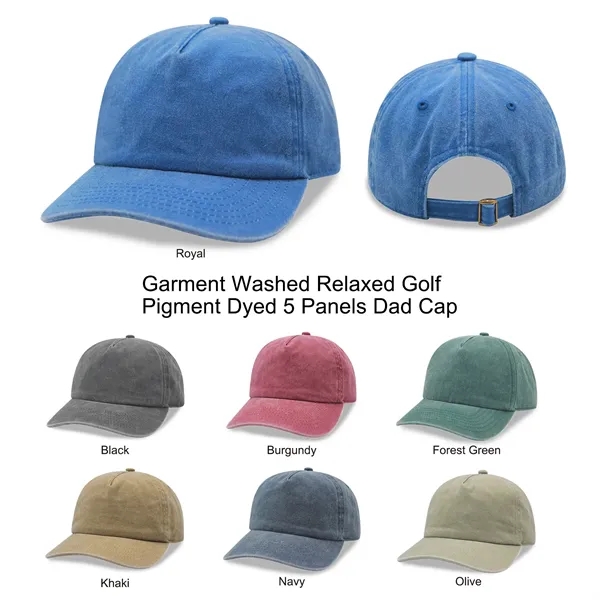 Garment washed Relaxed Golf Hat Dad Cap - Garment washed Relaxed Golf Hat Dad Cap - Image 11 of 13
