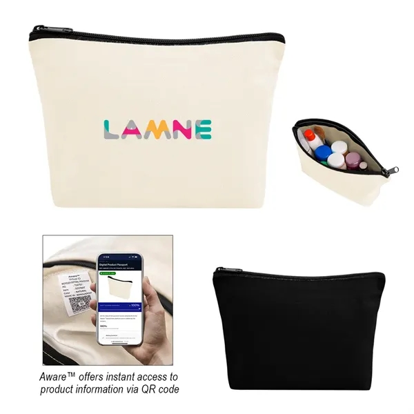 Aware™ Recycled Cotton Zip Pouch - Aware™ Recycled Cotton Zip Pouch - Image 1 of 3