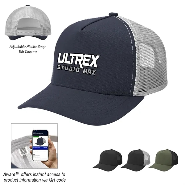 AWARE™ Recycled Cotton Cap Mesh Back Cap - AWARE™ Recycled Cotton Cap Mesh Back Cap - Image 0 of 4