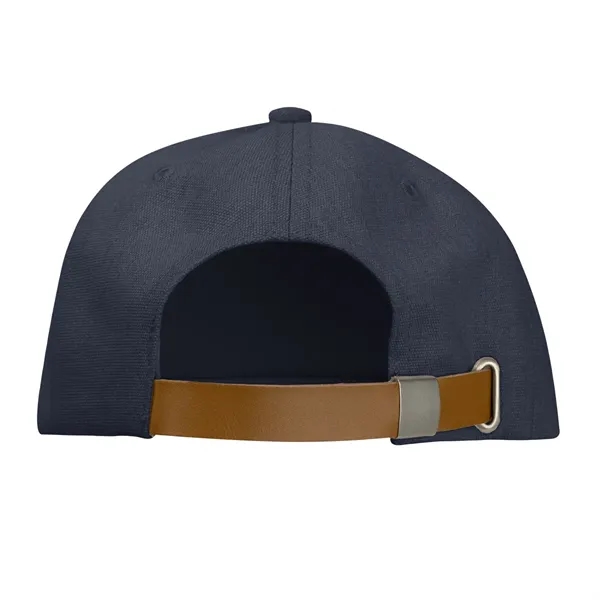 AWARE™ Recycled Cotton Cap with Leatherette Backstrap - AWARE™ Recycled Cotton Cap with Leatherette Backstrap - Image 2 of 4