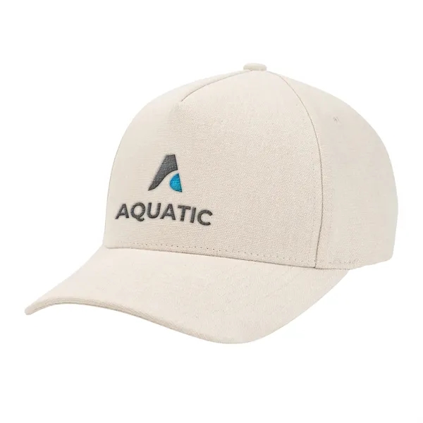 AWARE™ Recycled Cotton Cap with Leatherette Backstrap - AWARE™ Recycled Cotton Cap with Leatherette Backstrap - Image 4 of 4