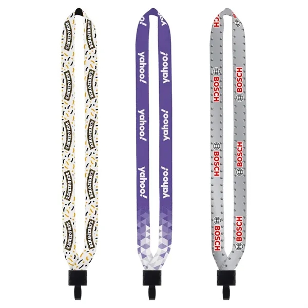 Custom 3/4" Dyed-Sublimation Lanyard with Non-Swivel Plastic Hook