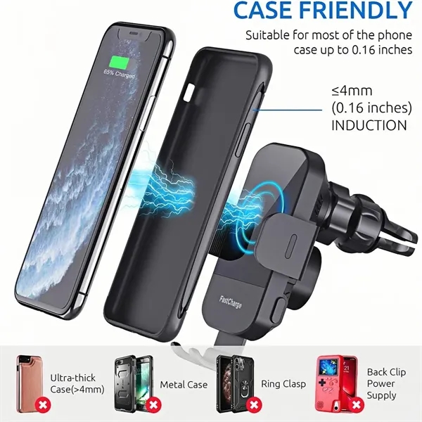 15W Auto Lock Wireless Car Charger Mount - 15W Auto Lock Wireless Car Charger Mount - Image 3 of 5