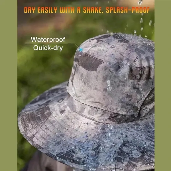 Outdoor Wide Brim Sun Hat with Solar Fan - Outdoor Wide Brim Sun Hat with Solar Fan - Image 8 of 8