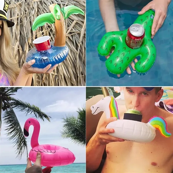 Inflatable Floating Drink Cup Holder - Inflatable Floating Drink Cup Holder - Image 3 of 7