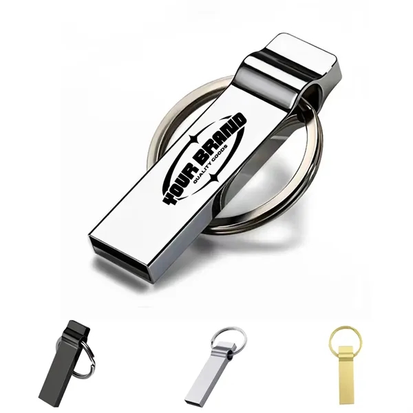 128GB With Key Ring Memory Stick Metal USB Flash Drives - 128GB With Key Ring Memory Stick Metal USB Flash Drives - Image 0 of 3