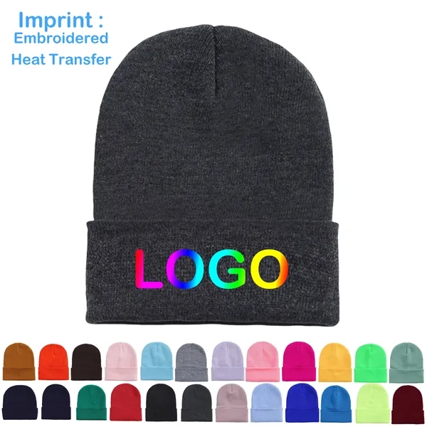 Roll Up Cuff Knit Beanie - Roll Up Cuff Knit Beanie - Image 0 of 2