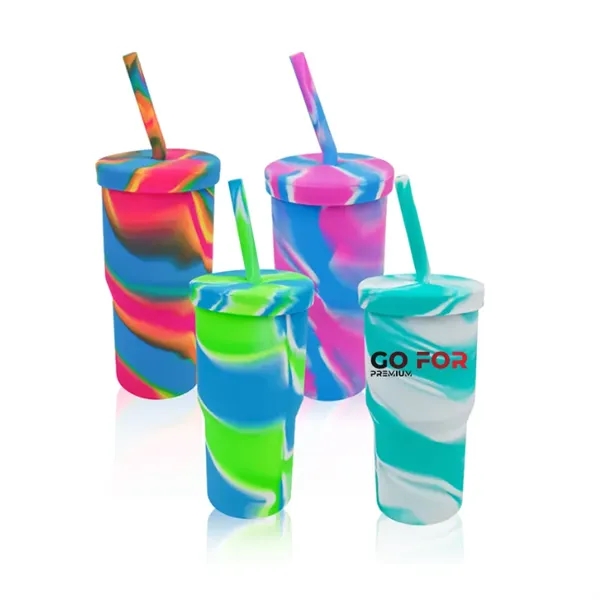 Silicone 32oz Straw Tumbler - Silicone 32oz Straw Tumbler - Image 0 of 4