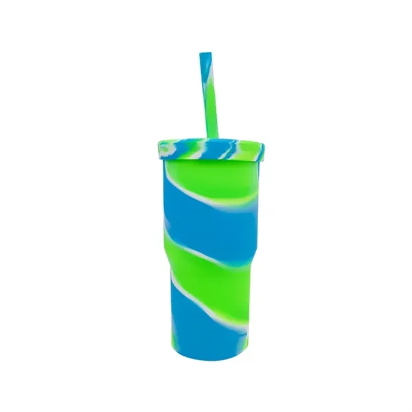Silicone 32oz Straw Tumbler - Silicone 32oz Straw Tumbler - Image 2 of 4