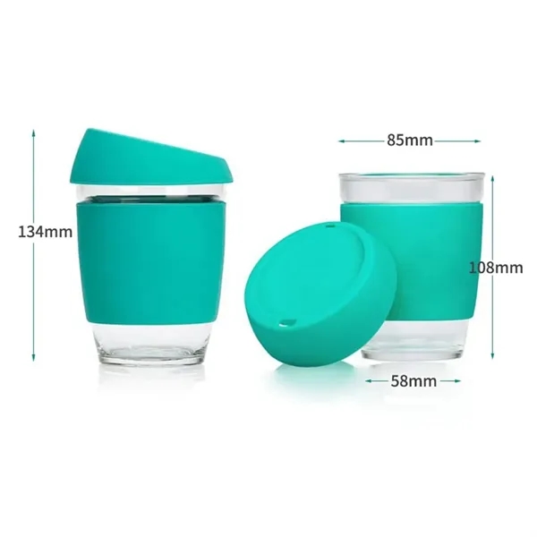 12oz Traveler's Glass Bottle With Colorful Silicone Sleeve - 12oz Traveler's Glass Bottle With Colorful Silicone Sleeve - Image 1 of 1