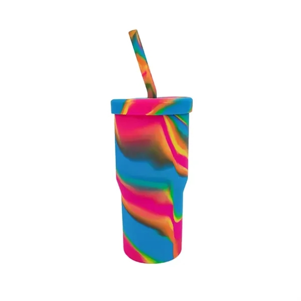 Silicone 32oz Straw Tumbler - Silicone 32oz Straw Tumbler - Image 4 of 4