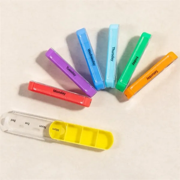 Weekly Stackable Pill Box 4 Times Daily 7 Compartments - Weekly Stackable Pill Box 4 Times Daily 7 Compartments - Image 3 of 5