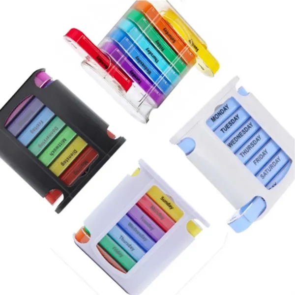 Weekly Stackable Pill Box 4 Times Daily 7 Compartments - Weekly Stackable Pill Box 4 Times Daily 7 Compartments - Image 4 of 5