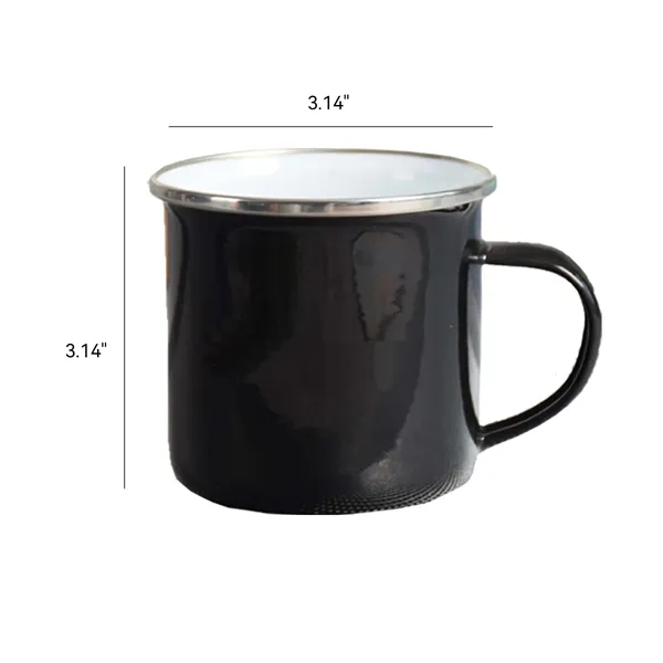 11 Oz. Stainless Steel Rimmed Enamel Mug - 11 Oz. Stainless Steel Rimmed Enamel Mug - Image 1 of 1