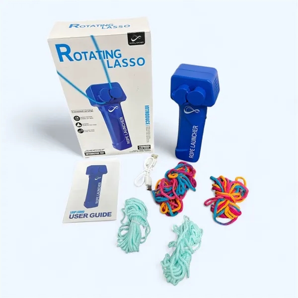 Rechargeable Glow Rope Launcher Toy With Adjustable Speed - Rechargeable Glow Rope Launcher Toy With Adjustable Speed - Image 1 of 1