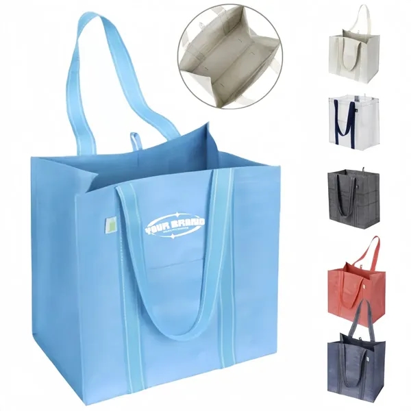Reusable Grocery Bags With Hard Bottom Heavy Duty Foldable - Reusable Grocery Bags With Hard Bottom Heavy Duty Foldable - Image 0 of 3