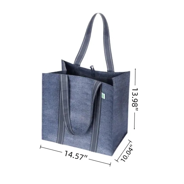Reusable Grocery Bags With Hard Bottom Heavy Duty Foldable - Reusable Grocery Bags With Hard Bottom Heavy Duty Foldable - Image 1 of 3