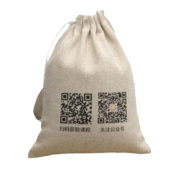 Cotton Linen Drawstring Pouch - Cotton Linen Drawstring Pouch - Image 3 of 3
