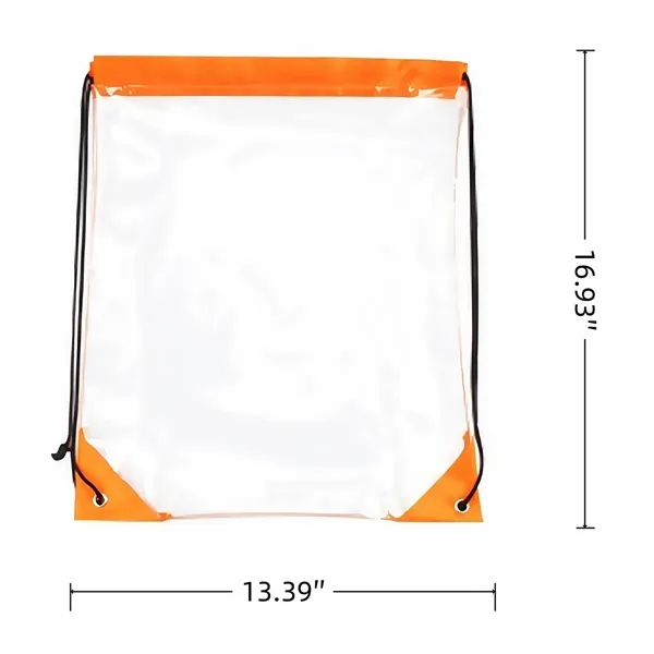 Clear Drawstring Backpack Stadium Approved Waterproof Bag - Clear Drawstring Backpack Stadium Approved Waterproof Bag - Image 1 of 3