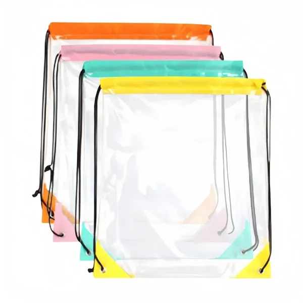 Clear Drawstring Backpack Stadium Approved Waterproof Bag - Clear Drawstring Backpack Stadium Approved Waterproof Bag - Image 3 of 3
