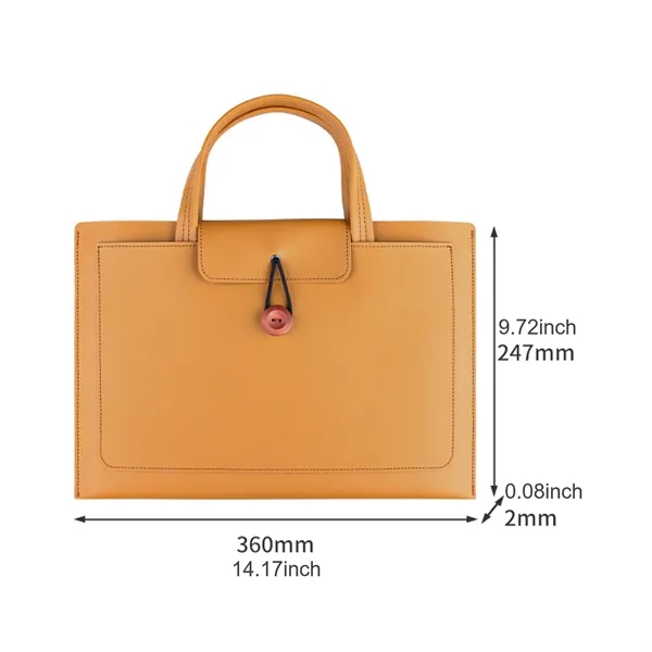 PU Leather Organizer Laptop Sleeve Briefcase Tote Bag - PU Leather Organizer Laptop Sleeve Briefcase Tote Bag - Image 1 of 6