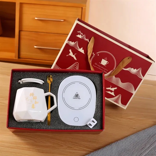 Smart 131F Thermostatic Ceramic Coffee Mug Heating Pad Set - Smart 131F Thermostatic Ceramic Coffee Mug Heating Pad Set - Image 11 of 15