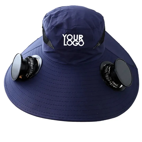 Usb Charging Fisherman Sun Hat with Solar Cooling Fan - Usb Charging Fisherman Sun Hat with Solar Cooling Fan - Image 1 of 1